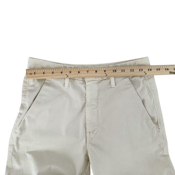 Mother The Straight Ankle Shaker Prep Pants Size 27 Preppy Classic Ivory Chino - Picture 9 of 11
